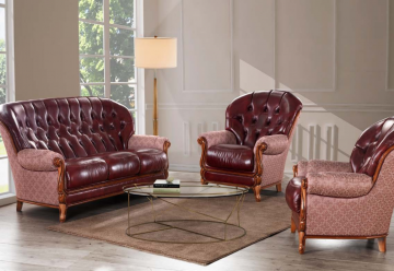 Model YORK, Echte Italiaanse Leren Bankstel Stijlvol Interieur Ideeën