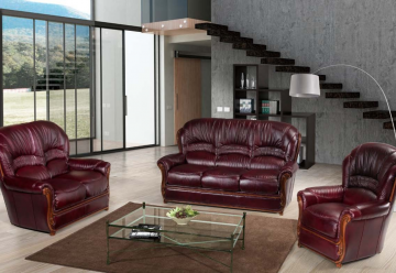 Model SARA, Engelse Stijl Prachtige Leren Bankstel