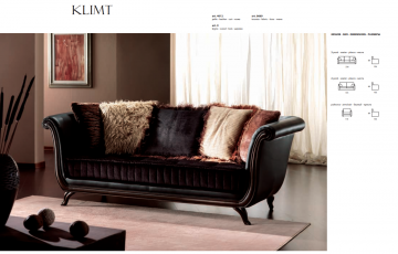 Model KLIMT, Chique Luxe Leren Bankstellen Inrichting Ideeën