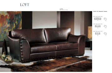 Model LOFT, Chique Leer Bank Luxeuze Interieur 