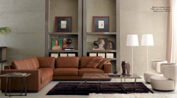 Model MARCEL, Chique Cognac Leer Bank Interieur Advies