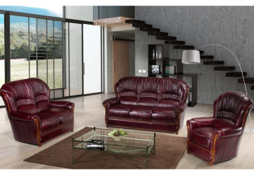 Model SARA, Engelse Stijl Prachtige Leren Bankstel