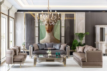 Klassieke Barok Bankstel voor Stijlvolle Uitstraling en Luxe Interieur