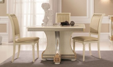 3 arredoclassic liberty golden italian dining table 118cm 158cm square extending