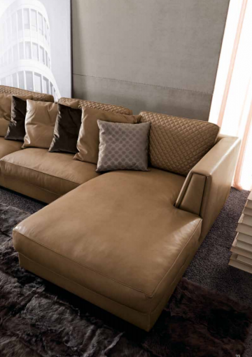 Model MARCEL, Chique Cognac Leer Bank Interieur Advies