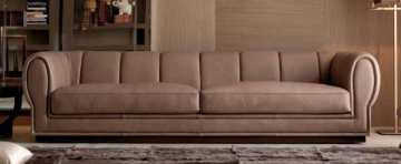 Model HECTOR, Stijlvol Cognac Leer Italiaanse Bankstel Inrichting Ideeën