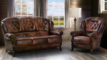 Klassieke Leren Bankstel