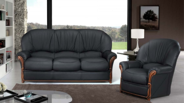 Model CORA, Luxe Leren Bankstel voor Stijlvol Interieur