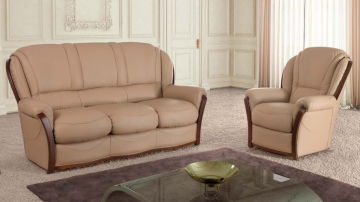 Klassieke leren bankstel