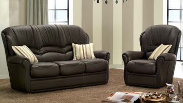 Italiaanse Bankstel Gemaakt van echte leer