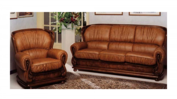 Model TITANIC, Luxe Leren Bankstel voor Stijlvol Interieur