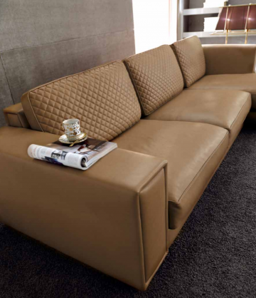 Model MARCEL, Chique Cognac Leer Bank Interieur Advies