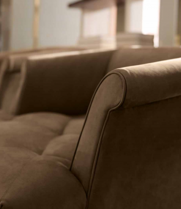 Model MARCEL, Chique Cognac Leer Bank Interieur Advies