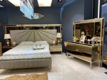 Model ASIYAN, Luxe Gespiegelde Interieur Slaapkamer 