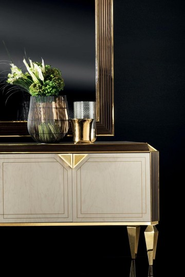 Adora interiors diamante collection buffet mirror detail 0
