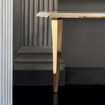 Adora interiors diamante collection upholstered consolle detail