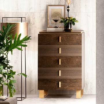 Model ESSENZA, Marmer Deco Interieur Goud Tinten Slaapkamer 