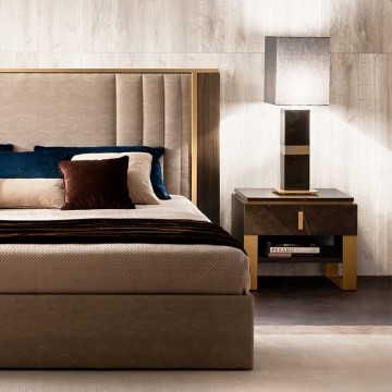 Model ESSENZA, Marmer Deco Interieur Goud Tinten Slaapkamer 