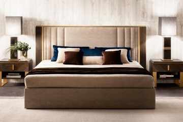 Model ESSENZA, Marmer Deco Interieur Goud Tinten Slaapkamer 