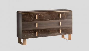 Model ESSENZA, Marmer Deco Interieur Goud Tinten Slaapkamer 