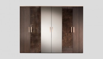 Model ESSENZA, Marmer Deco Interieur Goud Tinten Slaapkamer 