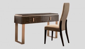 Model ESSENZA, Marmer Deco Interieur Goud Tinten Slaapkamer 