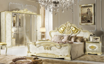 LEONARDO, Creme Slaapkamer Gouden Luxe Interieur