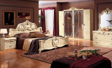 BAROCO, Klassieke Barok Slaapkamer Creme Luxe Interieur