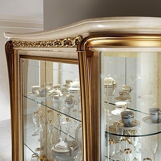 Arredoclassic melodia dining cabinet curved door sg