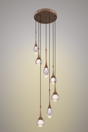 Crystal bubble 7 rond bz d300h1800 on