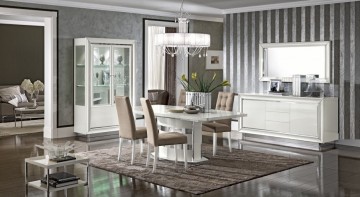 Dama Bianca Eetkamer Hoogglans Moderne Eetkamer met Italiaanse Ontwerp