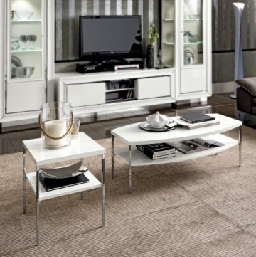 Dama Bianca Eetkamer Hoogglans Moderne Eetkamer met Italiaanse Ontwerp