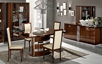 Dining room furnituremodern formal dining setsroma dining walnut italy 0