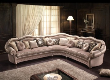 GRETA BANKSTEL Klassieke romantische stoffen hoekbanken bankstellen