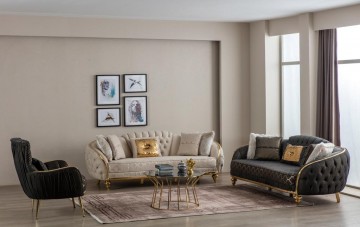 Klassiek interieur en klassieke bankstellen