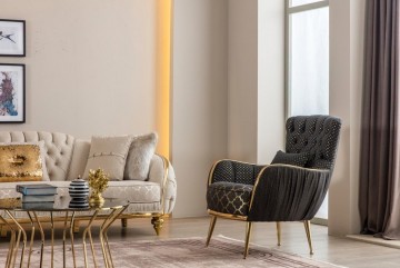 Klassiek interieur en klassieke bankstellen