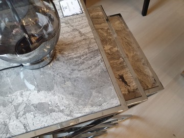 Bijzettafel van Echte Marmer