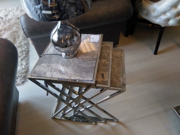 Bijzettafel van Echte Marmer