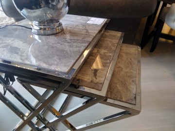 Bijzettafel van Echte Marmer