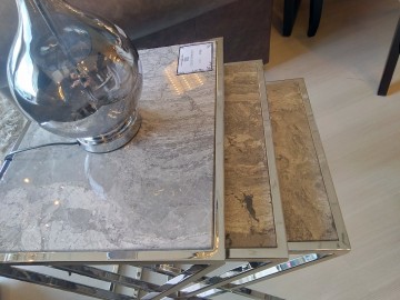 Bijzettafel van Echte Marmer