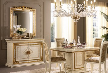 Leonardobeigegold2doorsideboard1