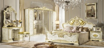 LEONARDO, Creme Slaapkamer Gouden Luxe Interieur