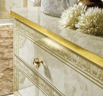 LEONARDO, Creme Slaapkamer Gouden Luxe Interieur