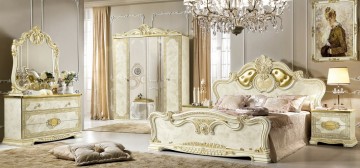 LEONARDO, Creme Slaapkamer Gouden Luxe Interieur
