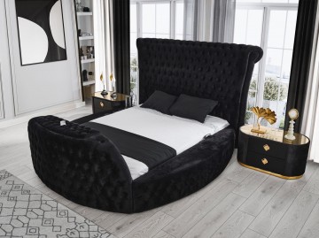 Model VARDA, Ronde Fluweel Bed