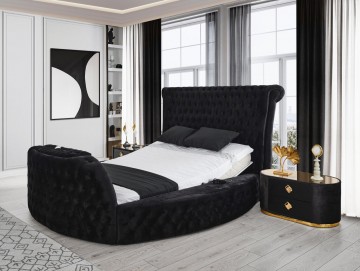 Model VARDA, Ronde Fluweel Bed