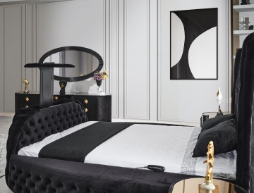 Model VARDA, Ronde Fluweel Bed