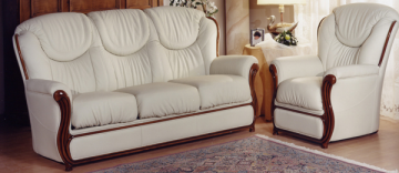 53 WTP5 klassieke italiaanse leer bankstel sofa zit meubelen Breda