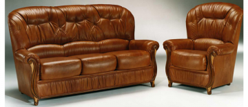 53 WTP11 klassieke italiaanse leer bankstel sofa zit meubelen Breda