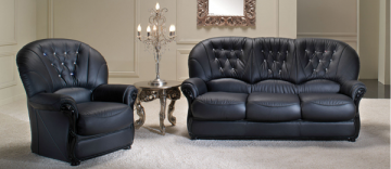 VIENNA Echte leren italiaanse bankstel